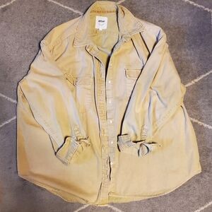 Aerie twill oversized button down shirt